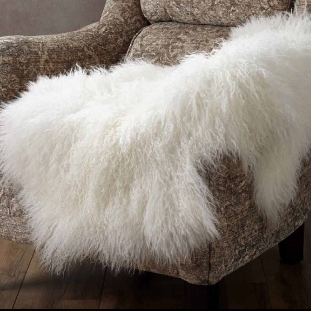 Arhaus Ivory Tibetan Wool Throw